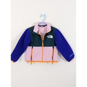 THE NORTH FACE Denali Colorblock Polartec Full Zip Girl Fleece Toddler Size 2T